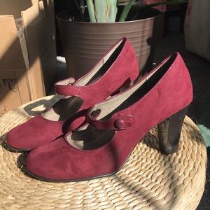 Aerosoles Heelrest Mary Jane Pumps, Wine Burgundy